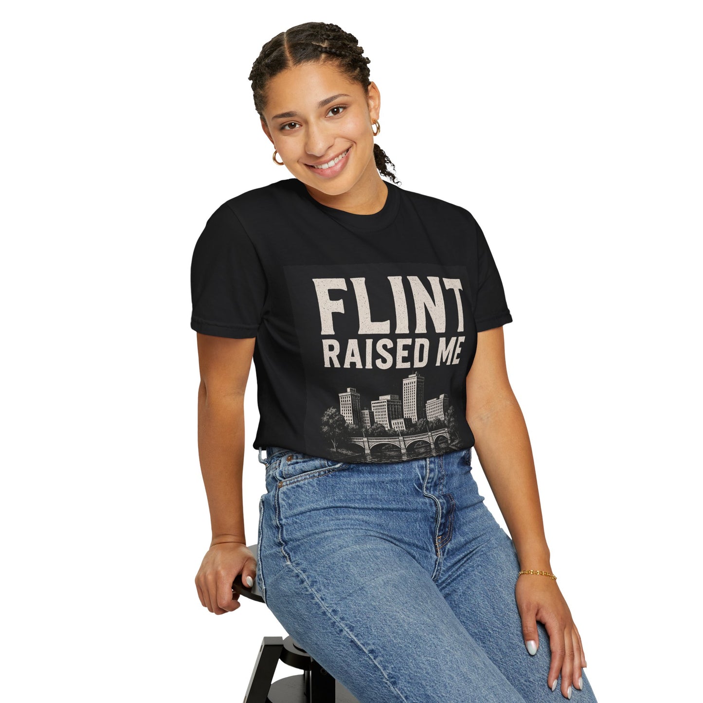Flint Raised Me T-Shirt, Unisex Graphic Tee, Gift for City Pride, Casual Wear, Home State Love, Vintage Style