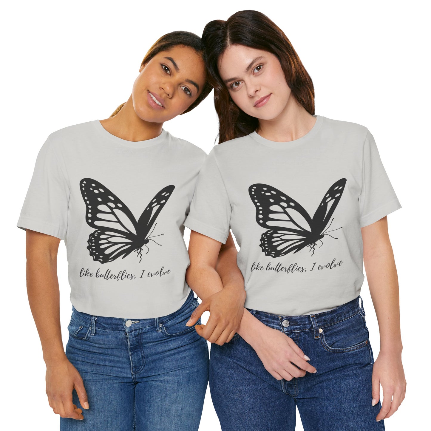 Butterfly Evolution Tee | Unisex Short Sleeve Shirt, Inspirational T-Shirt, Gift for Nature Lovers, Self-Discovery Apparel, Casual Wear