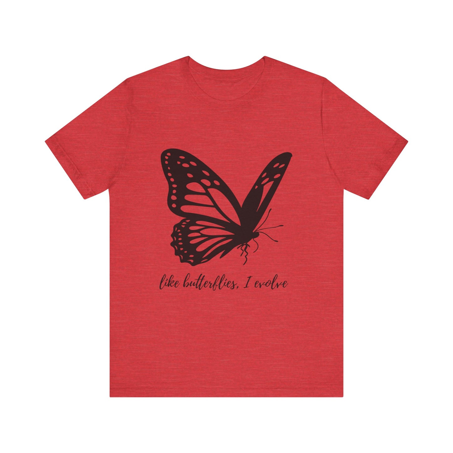 Butterfly Evolution Tee | Unisex Short Sleeve Shirt, Inspirational T-Shirt, Gift for Nature Lovers, Self-Discovery Apparel, Casual Wear