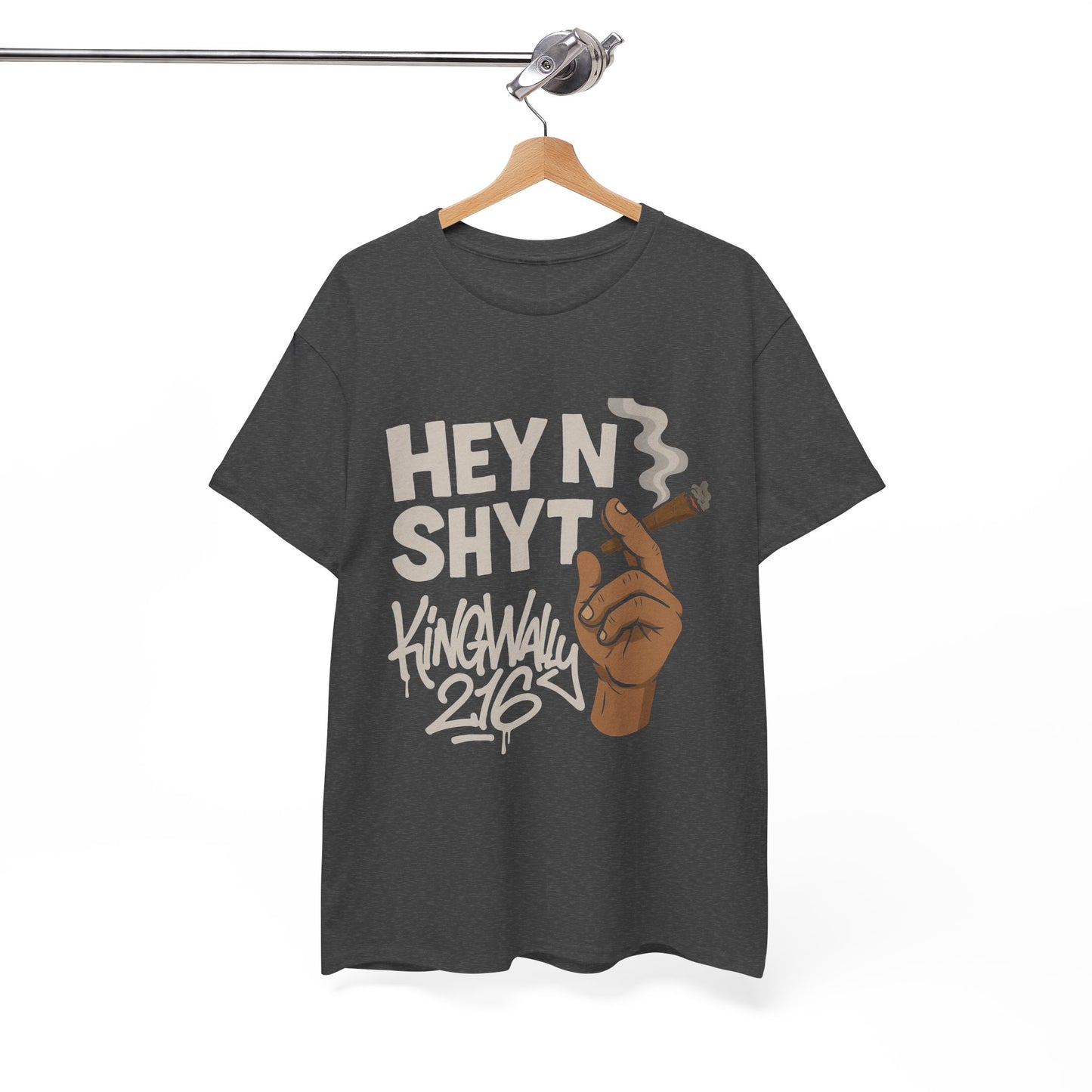 Unisex Heavy Cotton Tee with Hip Hop Design, Urban Style Shirt, Funny Graphic Tee, Music Lover Gift, Streetwear Fashion