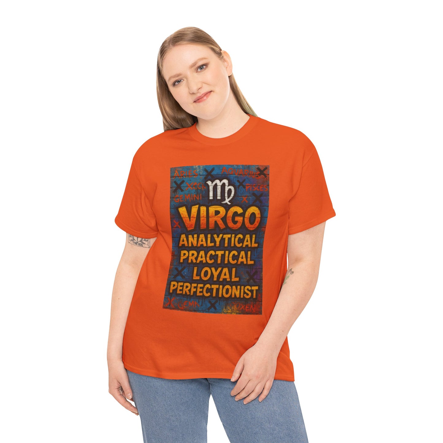 Virgo Sign Unisex Heavy Cotton Tee, Astrology Shirt, Zodiac Tee, Birthday Gift, Casual Wear, Astro Lover Apparel