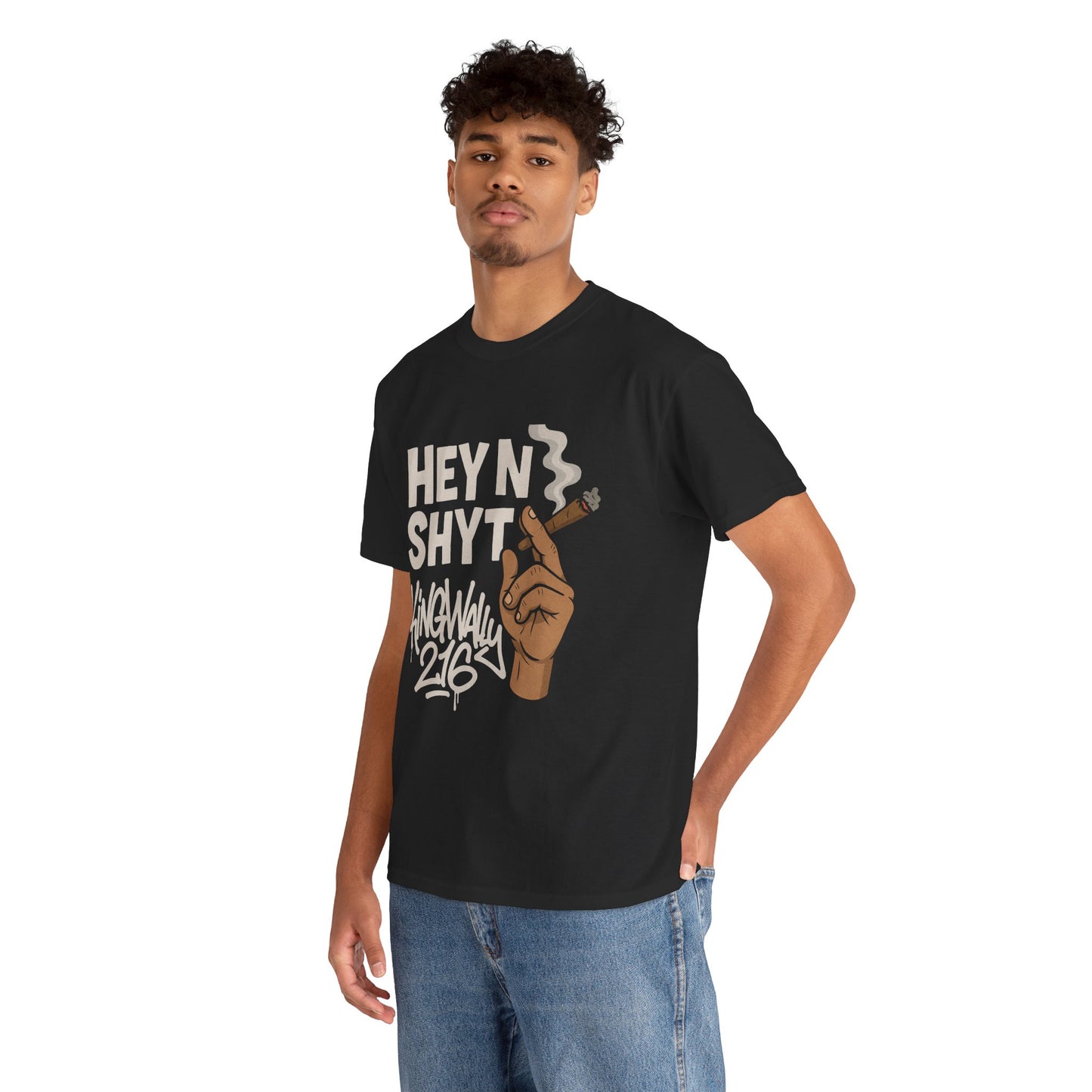 Unisex Heavy Cotton Tee with Hip Hop Design, Urban Style Shirt, Funny Graphic Tee, Music Lover Gift, Streetwear Fashion
