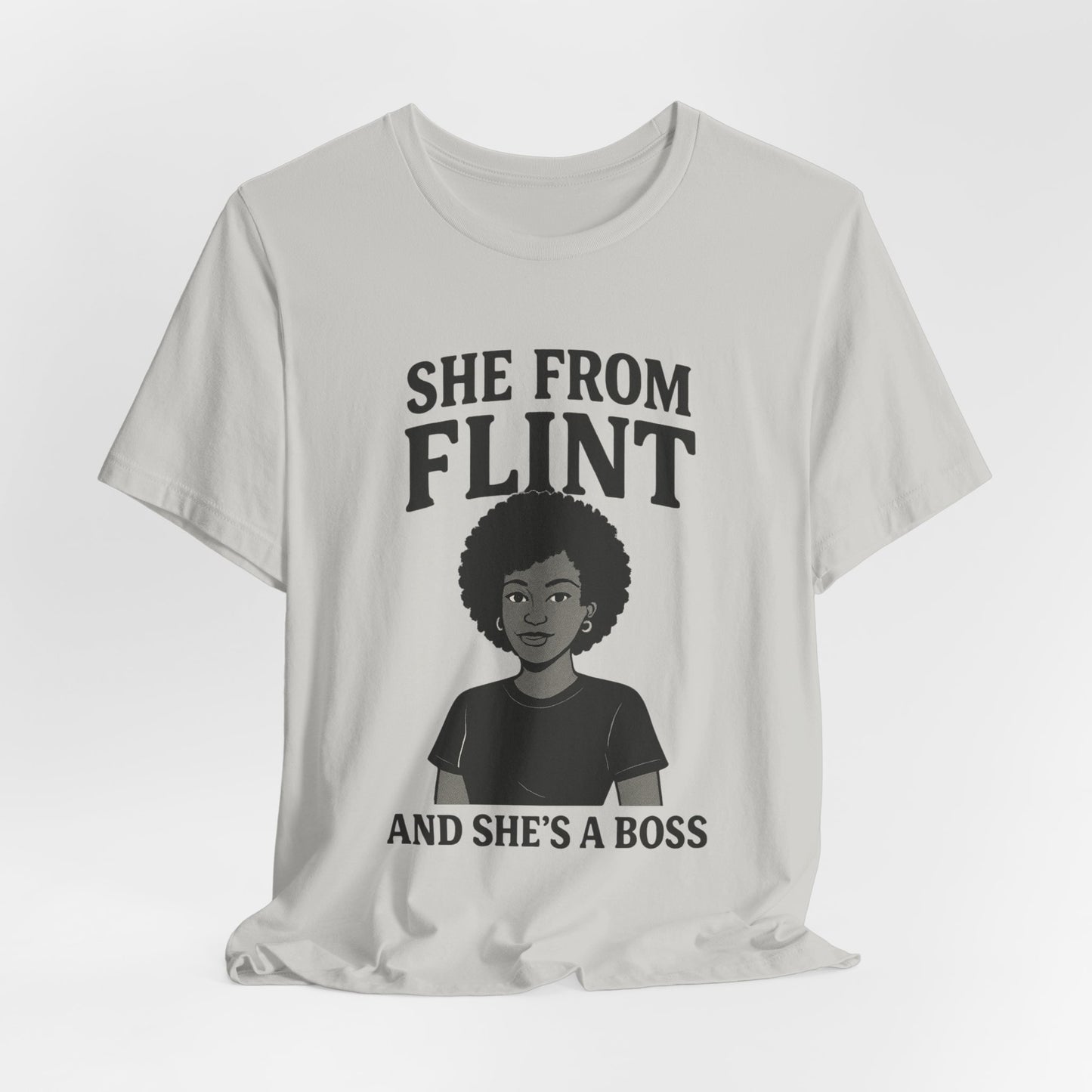 Flint Boss Tee, Inspirational Shirt, Gift for Women, Black History Month Apparel, Empowerment Top, Unisex Graphic Tee