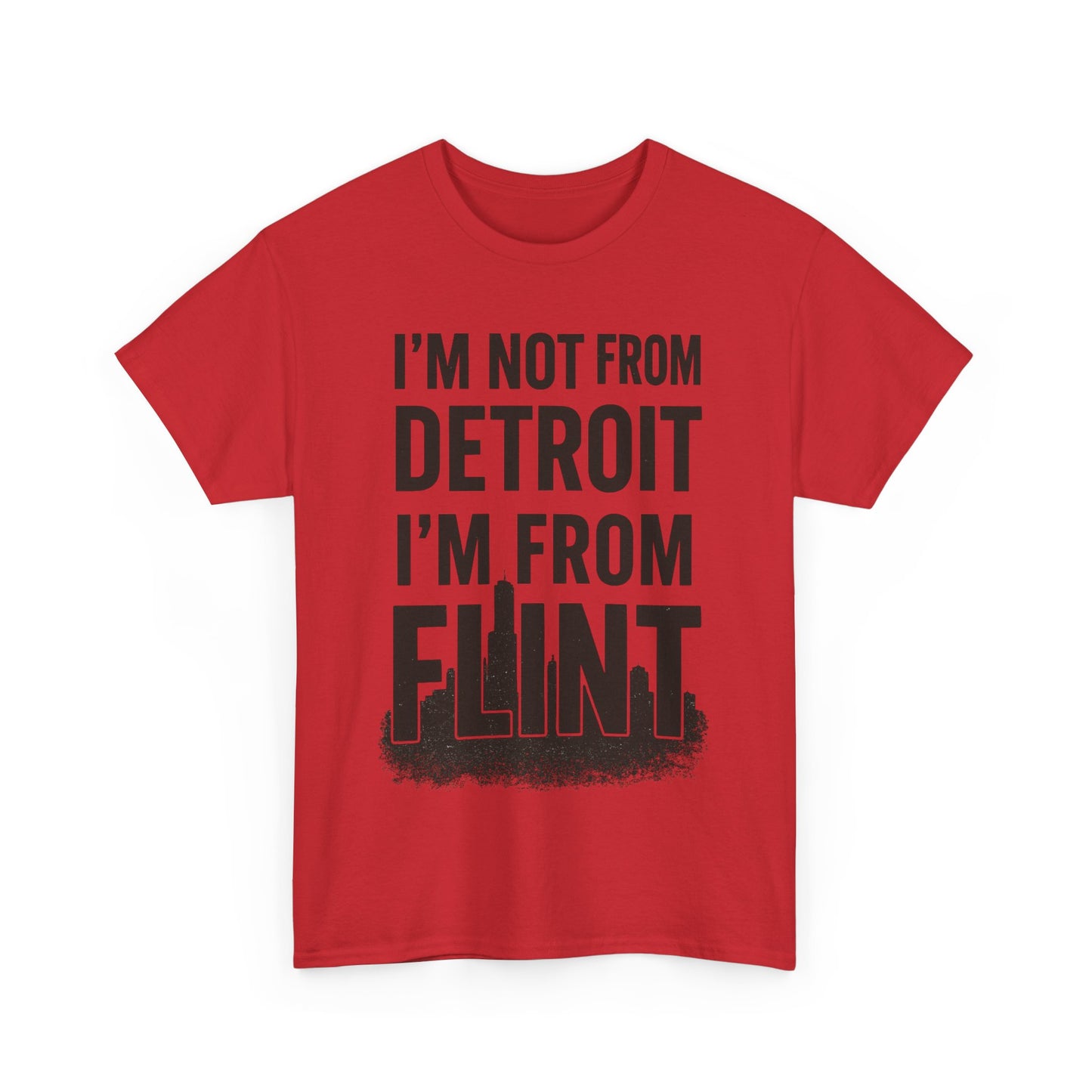 Detroit vs. Flint Tee - Unisex Heavy Cotton Shirt, Bold Graphic Tee, Michigan Pride Apparel, Casual Wear, Gift for Locals