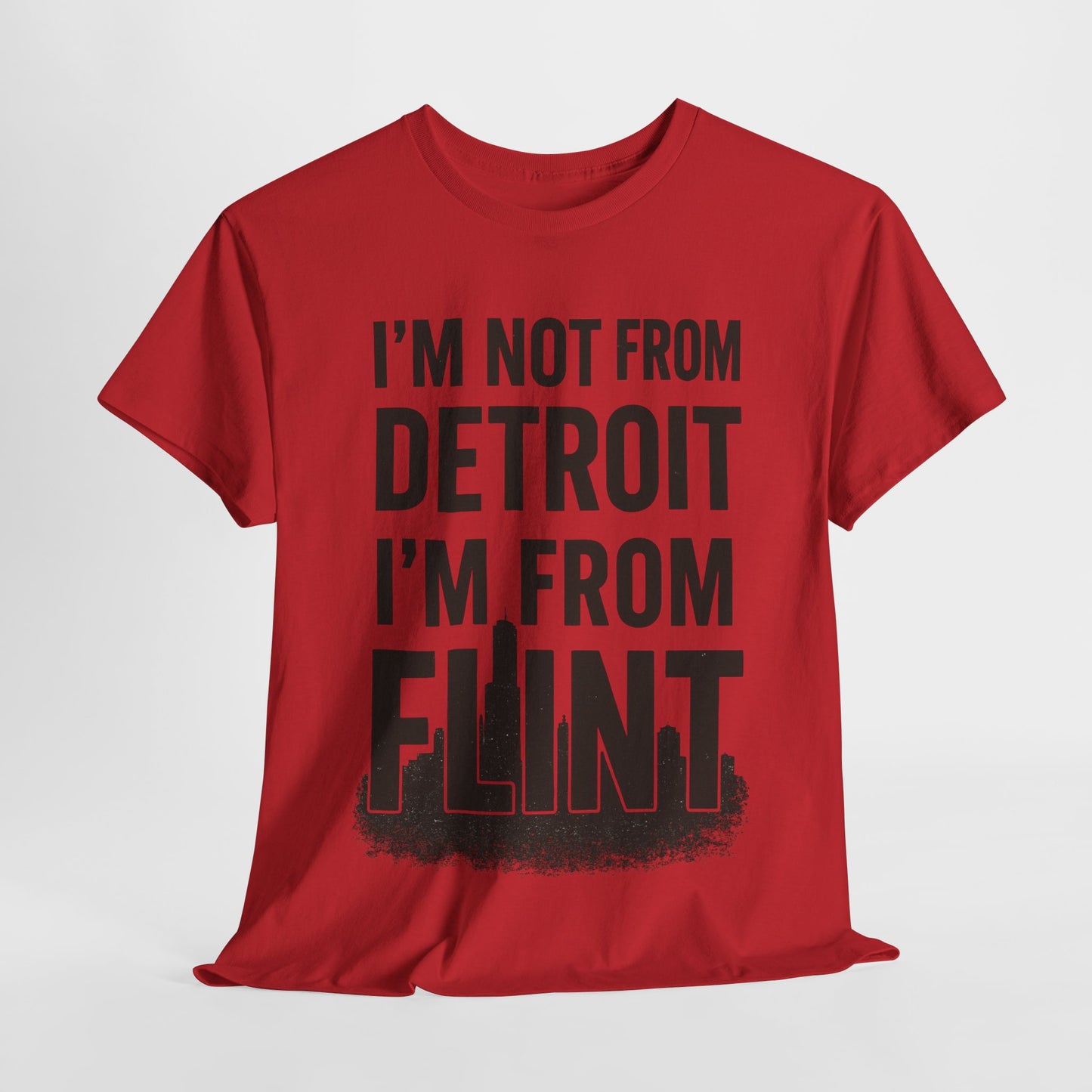 Detroit vs. Flint Tee - Unisex Heavy Cotton Shirt, Bold Graphic Tee, Michigan Pride Apparel, Casual Wear, Gift for Locals