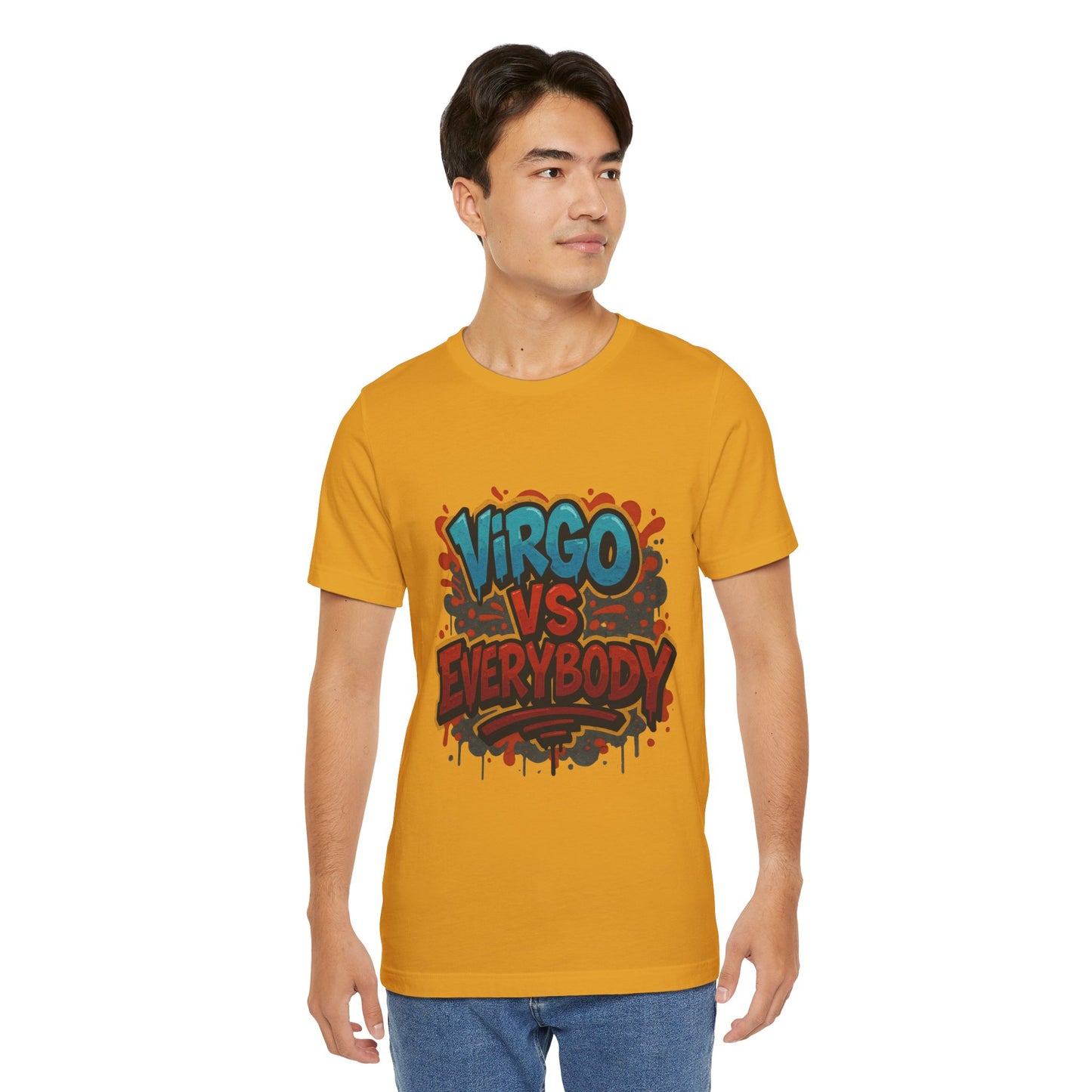 Virgo vs Everybody Graphic Tee, Unisex Zodiac T-Shirt, Astrology Gift, Birthday Apparel, Trendy Casual Wear