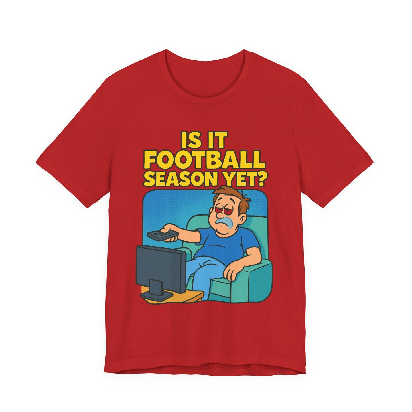 Football Season Jersey Tee, Humorous Men's T-Shirt, Unisex Graphic Tee, Casual Top for Gamers, Perfect Gift for Football Lovers