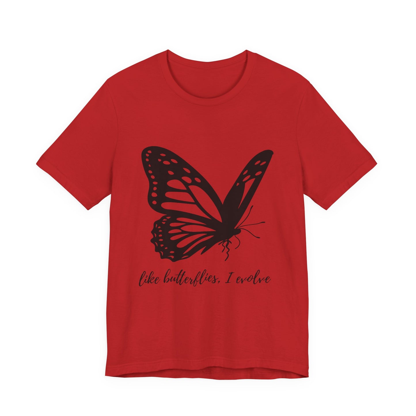 Butterfly Evolution Tee | Unisex Short Sleeve Shirt, Inspirational T-Shirt, Gift for Nature Lovers, Self-Discovery Apparel, Casual Wear