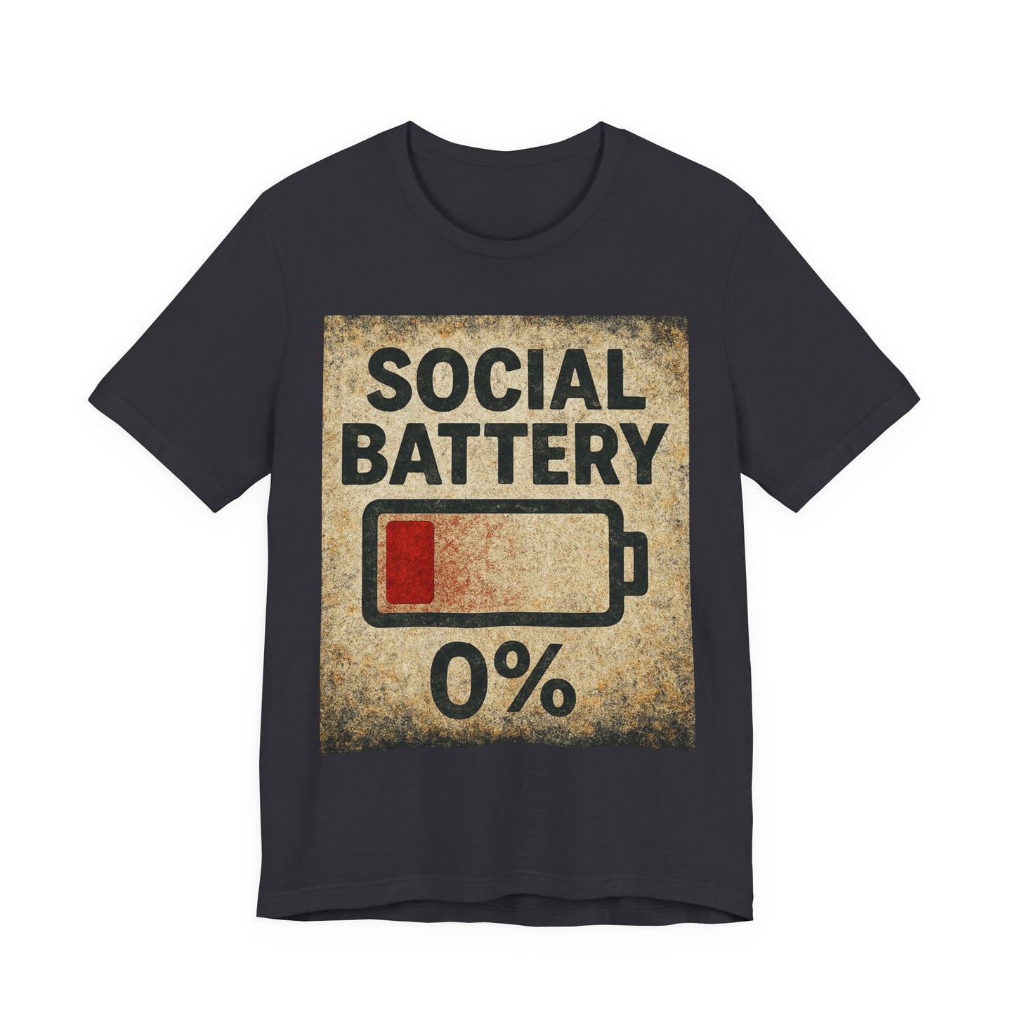 Social Battery Graphic Tee - Perfect for Social Media Lovers, Casual Wear, Gifts for Friends, Humor T-Shirt, Everyday Comfort