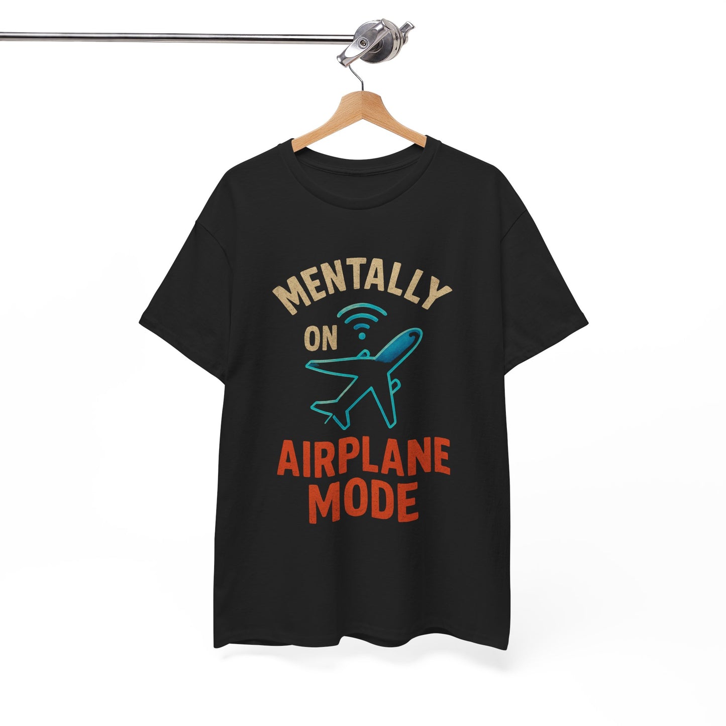Airplane Mode Tee | Relaxed Unisex Cotton T-Shirt for Travelers, Gift for Friends, Fun Travel Shirt, Vacation Essential, Summer Style