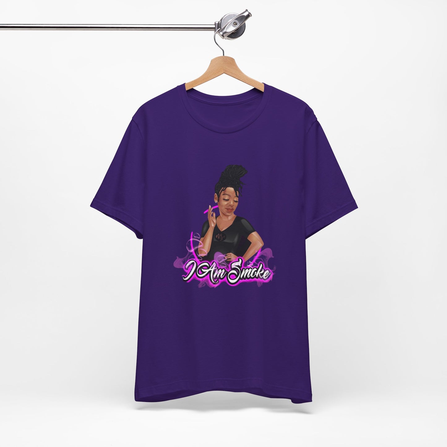 "I Am Smoke" Unisex Jersey Short Sleeve Tee, Fun Graphic T-shirt for Smokers, Casual Wear, Gifts for Friends, Streetwear Style
