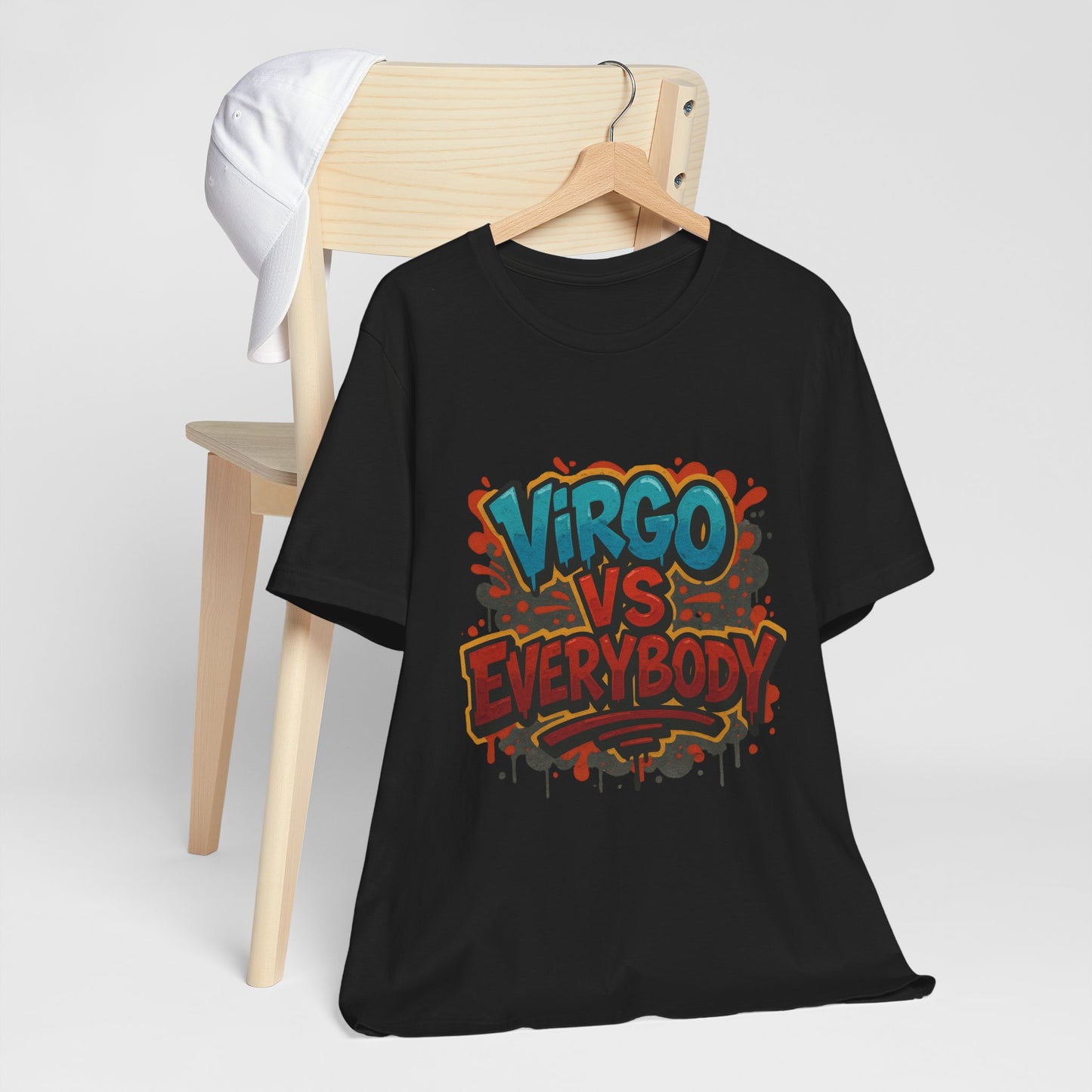 Virgo vs Everybody Graphic Tee, Unisex Zodiac T-Shirt, Astrology Gift, Birthday Apparel, Trendy Casual Wear