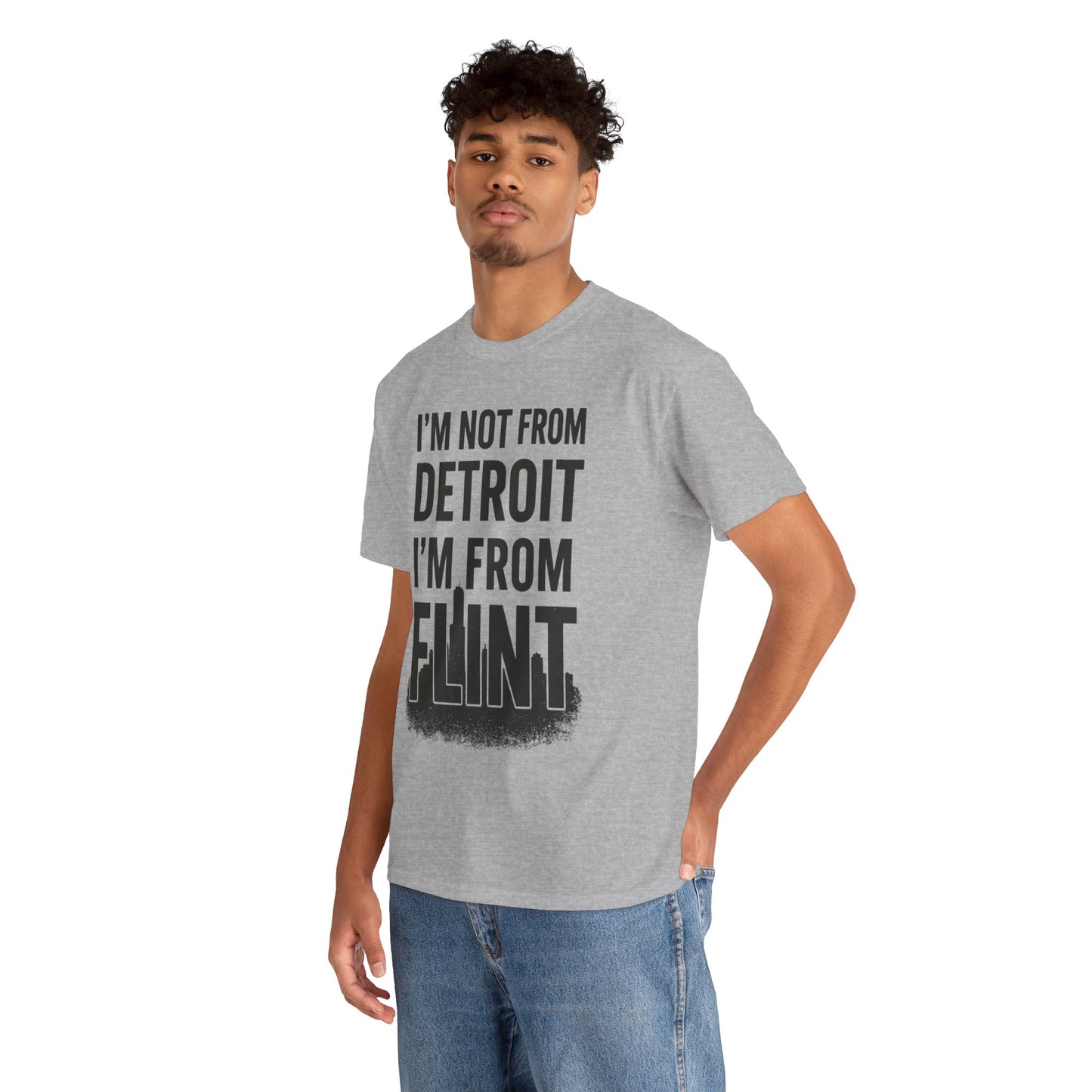 Detroit vs. Flint Tee - Unisex Heavy Cotton Shirt, Bold Graphic Tee, Michigan Pride Apparel, Casual Wear, Gift for Locals