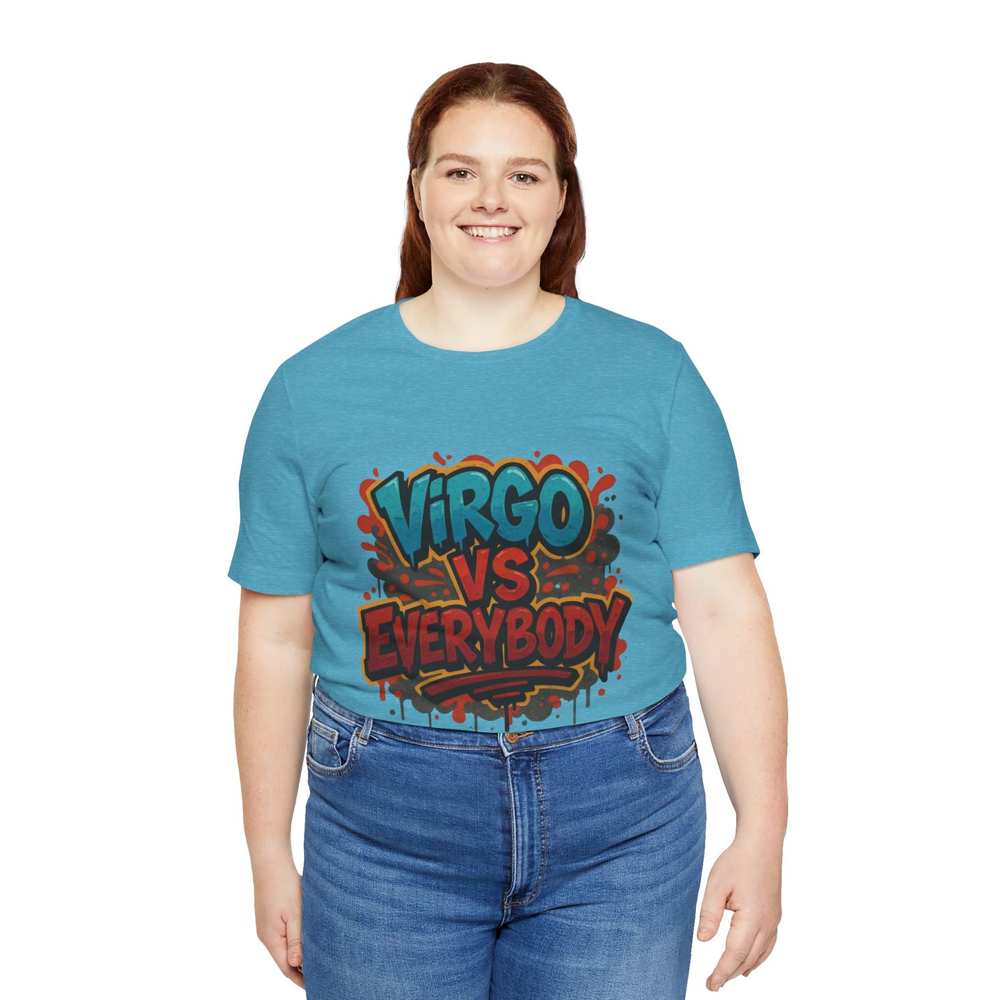 Virgo vs Everybody Graphic Tee, Unisex Zodiac T-Shirt, Astrology Gift, Birthday Apparel, Trendy Casual Wear