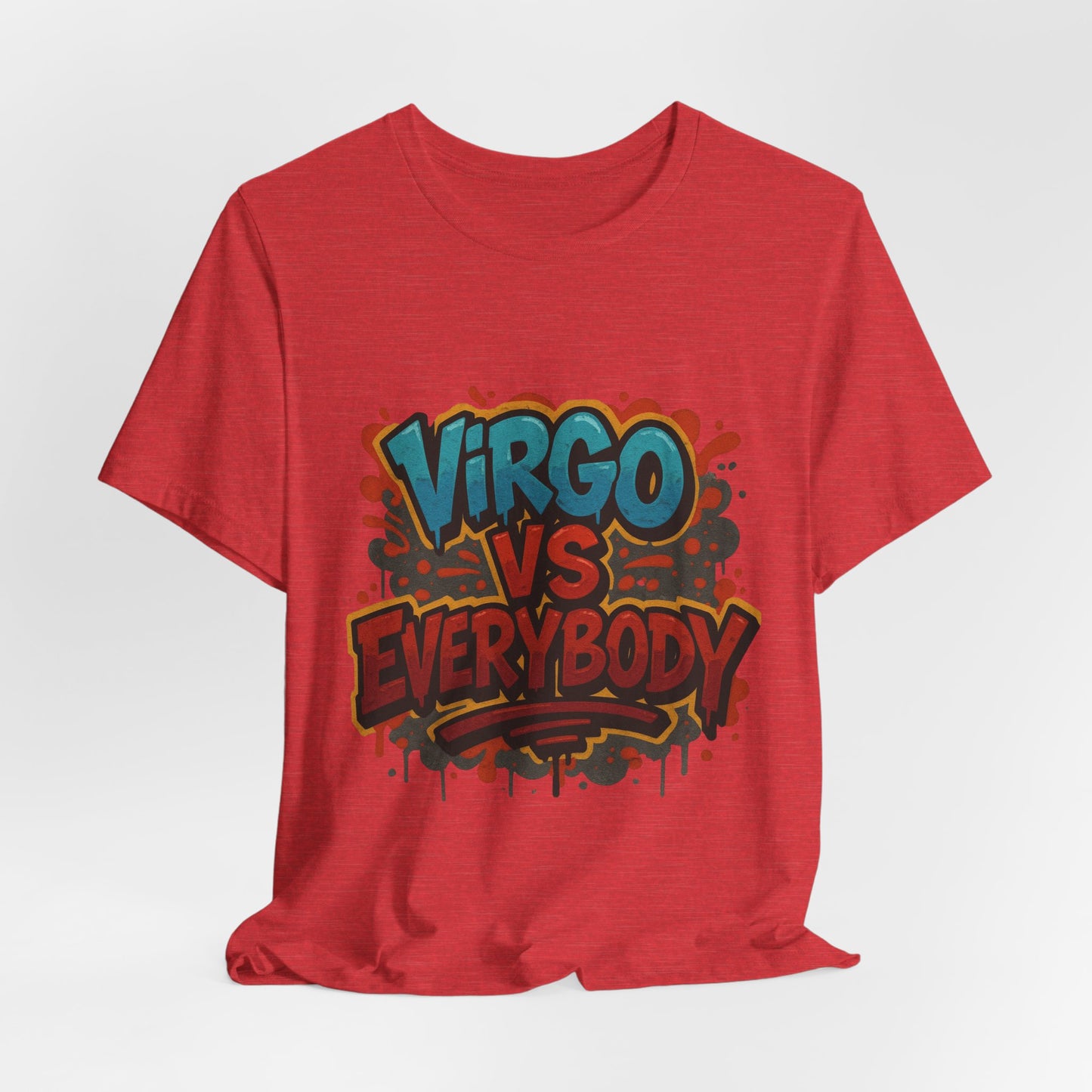 Virgo vs Everybody Graphic Tee, Unisex Zodiac T-Shirt, Astrology Gift, Birthday Apparel, Trendy Casual Wear