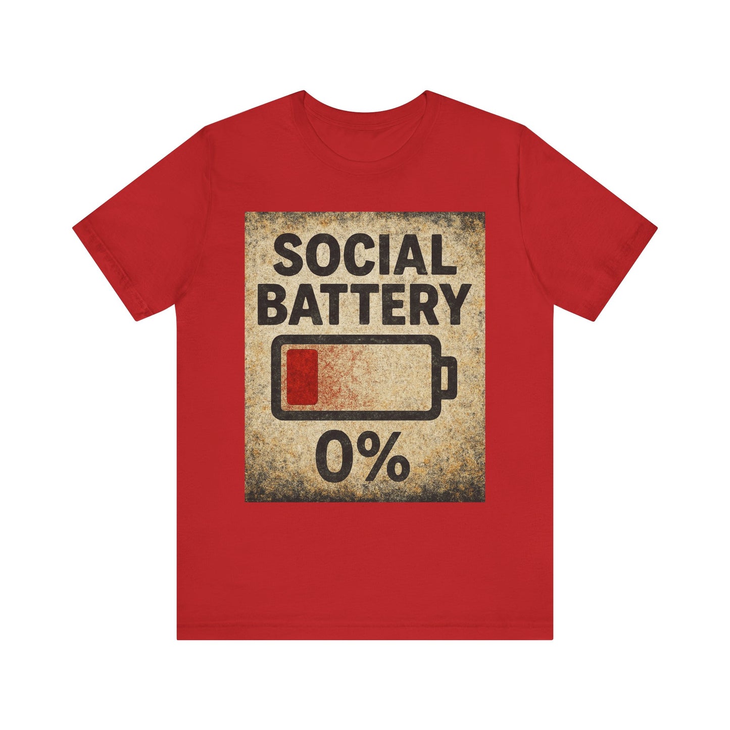Social Battery Graphic Tee - Perfect for Social Media Lovers, Casual Wear, Gifts for Friends, Humor T-Shirt, Everyday Comfort