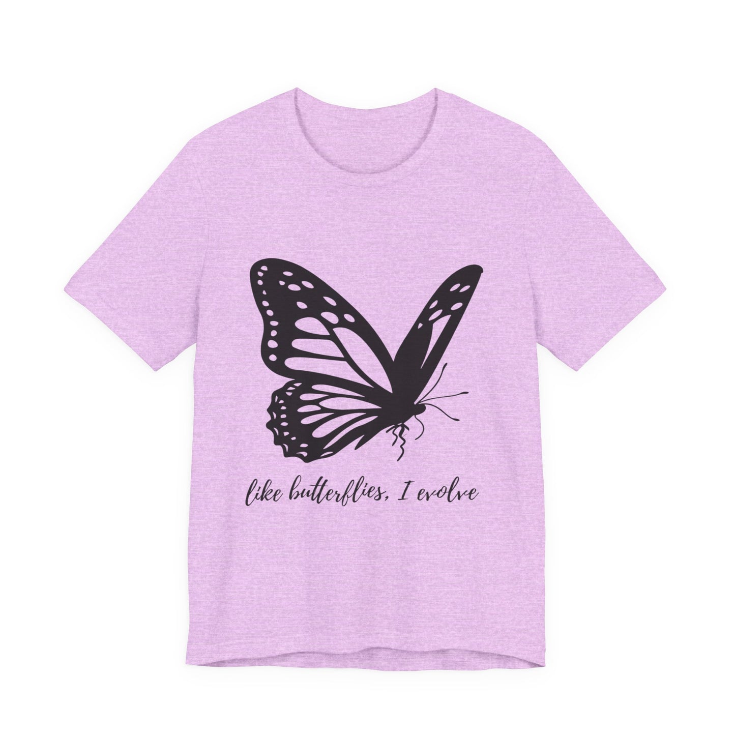 Butterfly Evolution Tee | Unisex Short Sleeve Shirt, Inspirational T-Shirt, Gift for Nature Lovers, Self-Discovery Apparel, Casual Wear