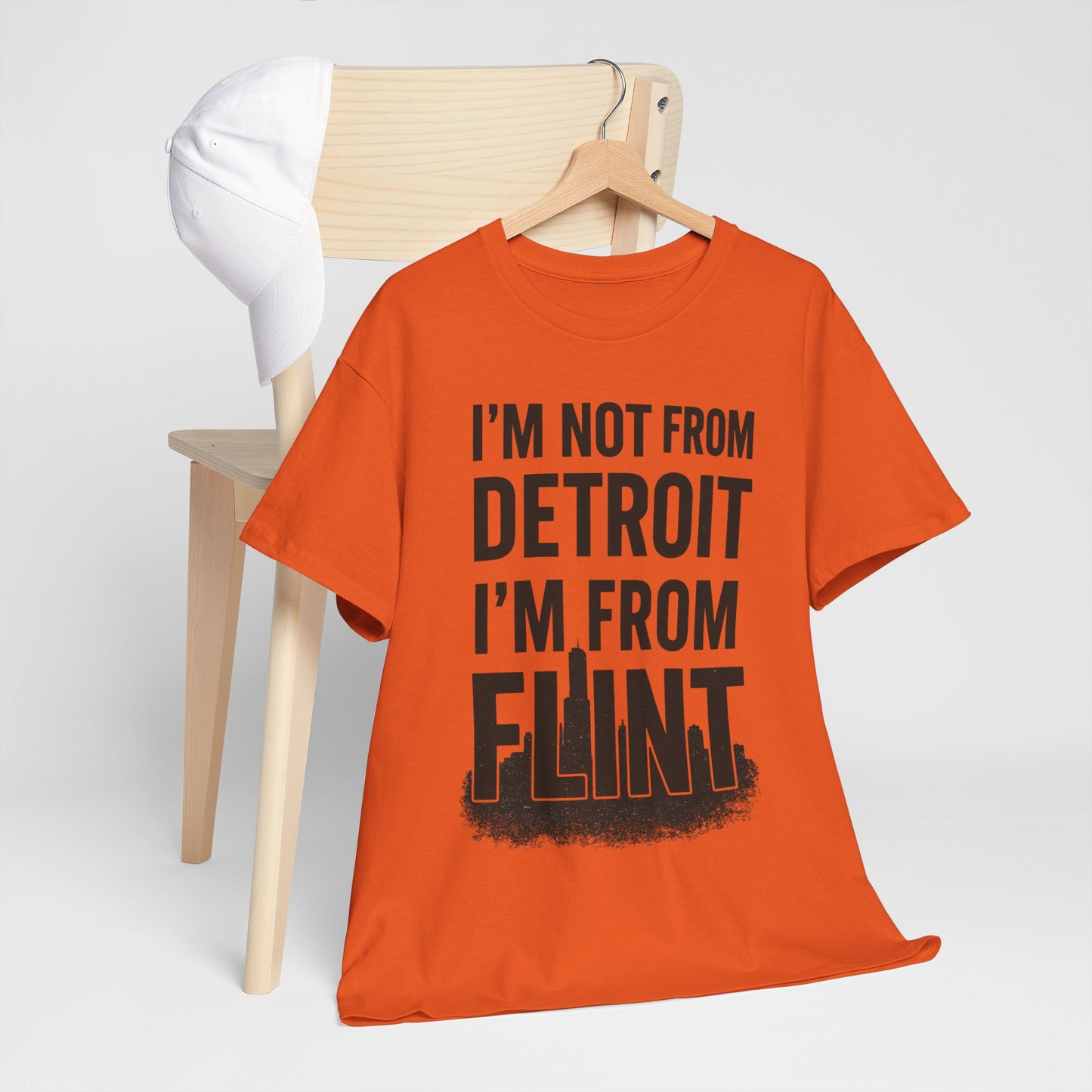 Detroit vs. Flint Tee - Unisex Heavy Cotton Shirt, Bold Graphic Tee, Michigan Pride Apparel, Casual Wear, Gift for Locals