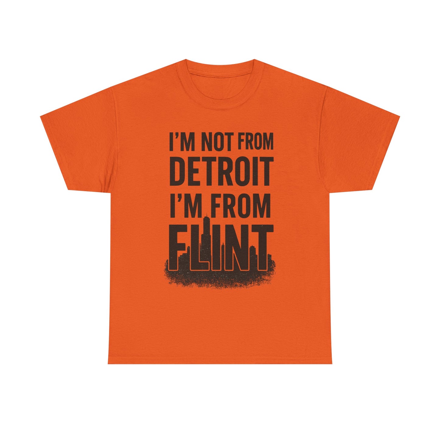 Detroit vs. Flint Tee - Unisex Heavy Cotton Shirt, Bold Graphic Tee, Michigan Pride Apparel, Casual Wear, Gift for Locals
