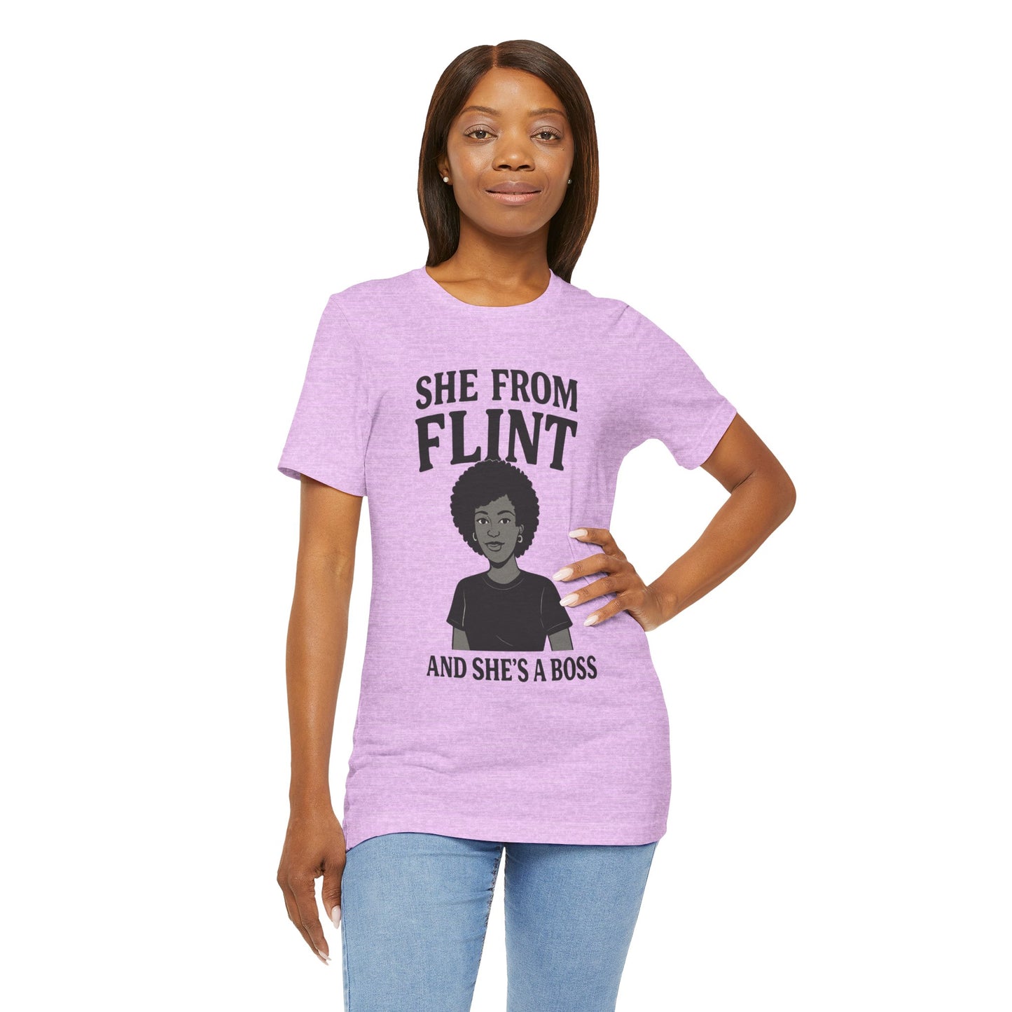 Flint Boss Tee, Inspirational Shirt, Gift for Women, Black History Month Apparel, Empowerment Top, Unisex Graphic Tee
