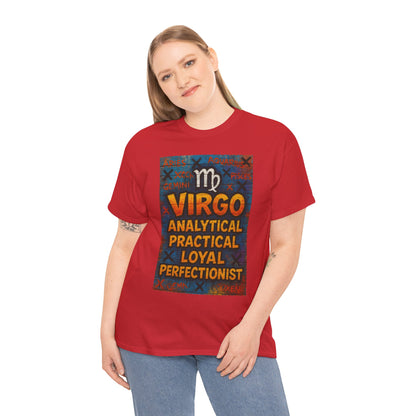 Virgo Sign Unisex Heavy Cotton Tee, Astrology Shirt, Zodiac Tee, Birthday Gift, Casual Wear, Astro Lover Apparel