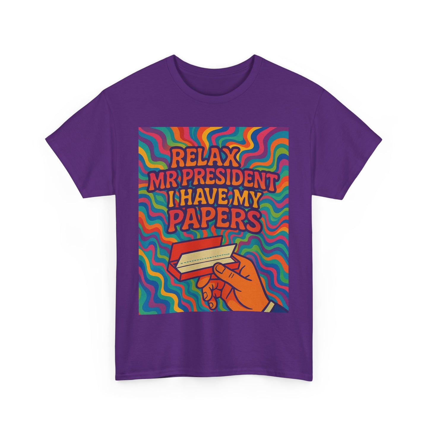 Colorful Political Statement Tee - Relax Mr. President Unisex Heavy Cotton Shirt, Gift for Activists, Humor T-Shirt, Casual Wear, Fun [...]