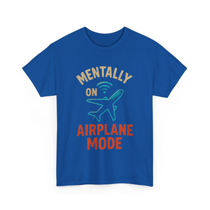 Airplane Mode Tee | Relaxed Unisex Cotton T-Shirt for Travelers, Gift for Friends, Fun Travel Shirt, Vacation Essential, Summer Style