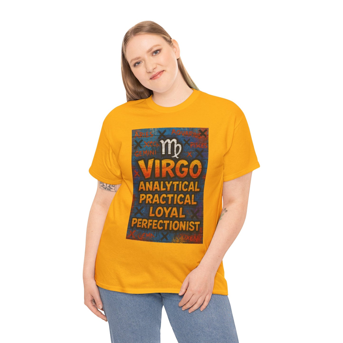 Virgo Sign Unisex Heavy Cotton Tee, Astrology Shirt, Zodiac Tee, Birthday Gift, Casual Wear, Astro Lover Apparel