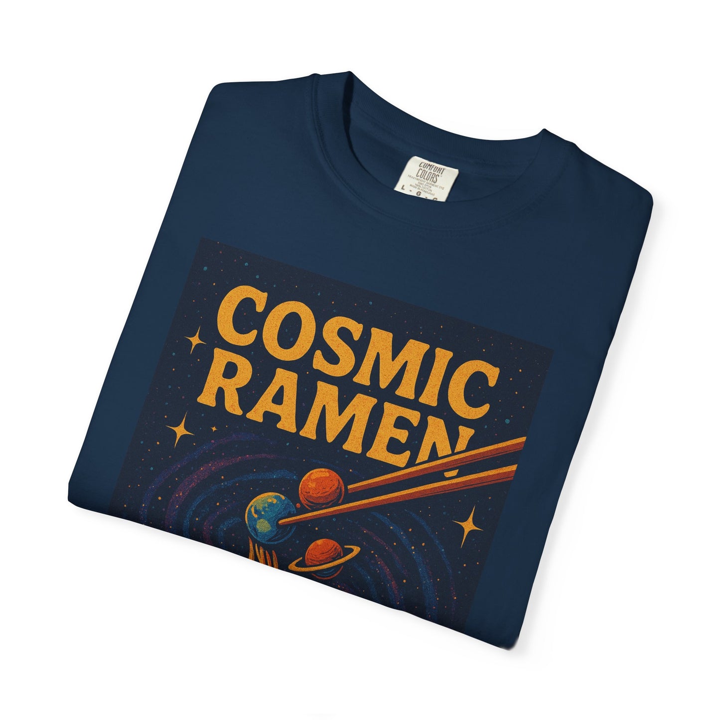 Cosmic Ramen T-Shirt, Unisex Graphic Tee for Food Lovers, Perfect Gift for Foodies, Casual Wear for Ramen Lovers