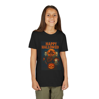Halloween Horror Youth Tee | Spooky Tee, Kids Halloween Shirt, Costume Party Attire, Pumpkin Graphic Tee, Horror Movie Tee