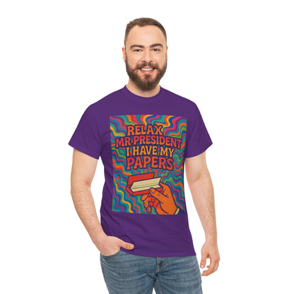 Colorful Political Statement Tee - Relax Mr. President Unisex Heavy Cotton Shirt, Gift for Activists, Humor T-Shirt, Casual Wear, Fun [...]