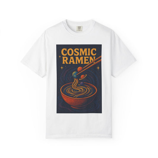 Cosmic Ramen T-Shirt, Unisex Graphic Tee for Food Lovers, Perfect Gift for Foodies, Casual Wear for Ramen Lovers