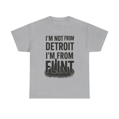 Detroit vs. Flint Tee - Unisex Heavy Cotton Shirt, Bold Graphic Tee, Michigan Pride Apparel, Casual Wear, Gift for Locals