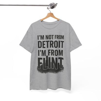 Detroit vs. Flint Tee - Unisex Heavy Cotton Shirt, Bold Graphic Tee, Michigan Pride Apparel, Casual Wear, Gift for Locals
