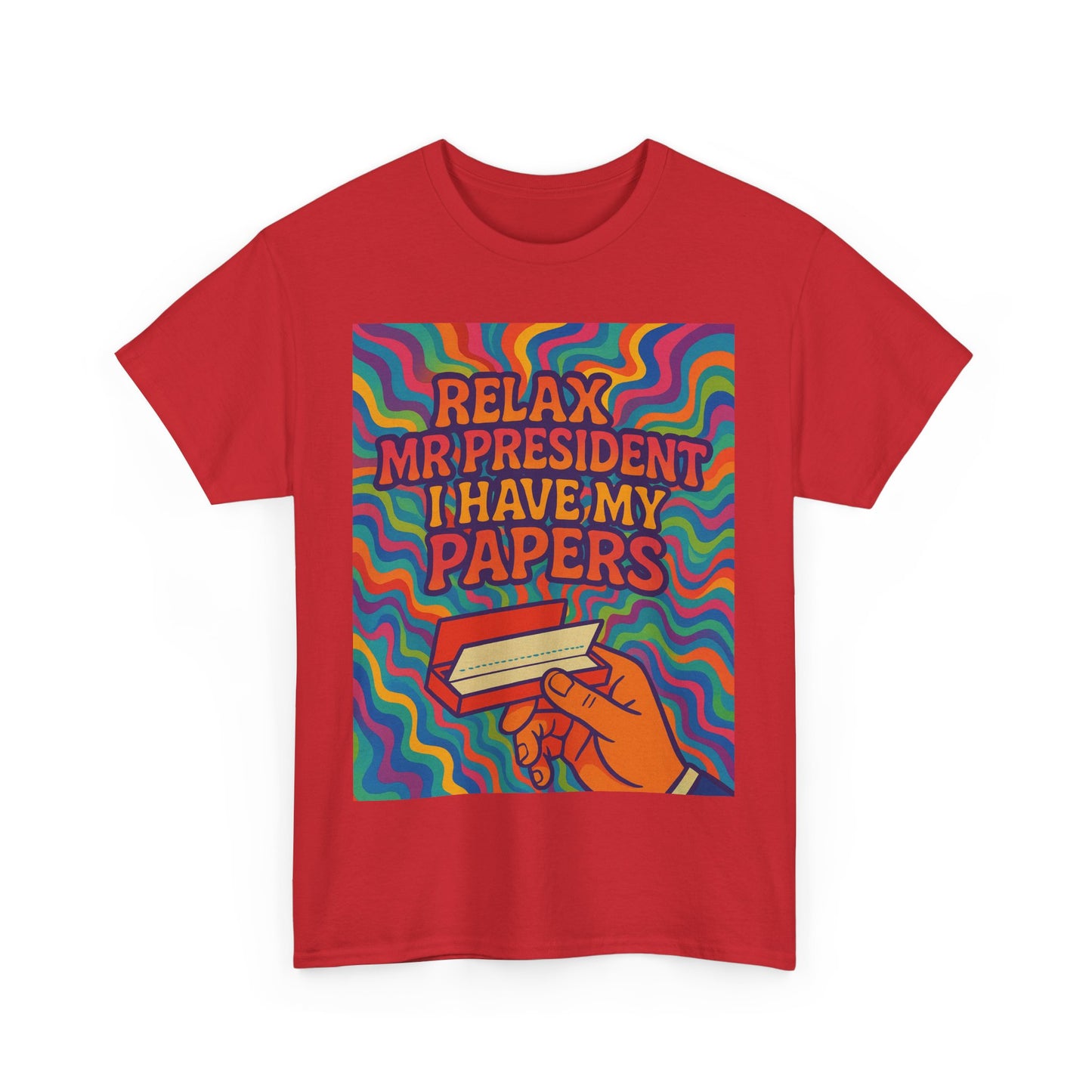 Colorful Political Statement Tee - Relax Mr. President Unisex Heavy Cotton Shirt, Gift for Activists, Humor T-Shirt, Casual Wear, Fun [...]