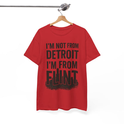 Detroit vs. Flint Tee - Unisex Heavy Cotton Shirt, Bold Graphic Tee, Michigan Pride Apparel, Casual Wear, Gift for Locals