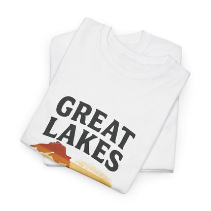 Great Lakes Great Vibes Tee, Unisex Cotton T-Shirt, Summer Wardrobe Essential, Gift for Lake Lovers, Casual Outdoor Wear