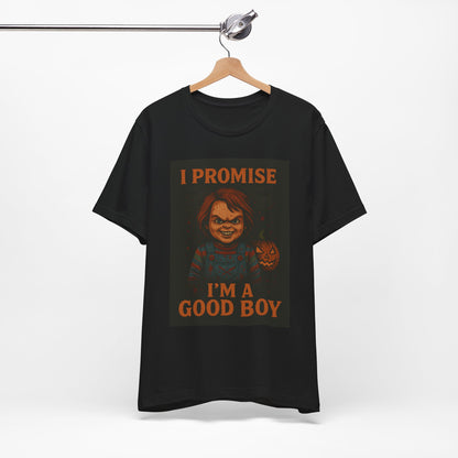 Halloween Chucky Tee, Unisex Short Sleeve Shirt, Horror Movie Apparel, Spooky Fashion, Creepy Graphic Tee