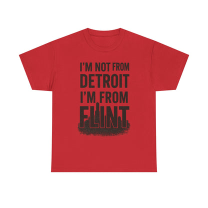Detroit vs. Flint Tee - Unisex Heavy Cotton Shirt, Bold Graphic Tee, Michigan Pride Apparel, Casual Wear, Gift for Locals