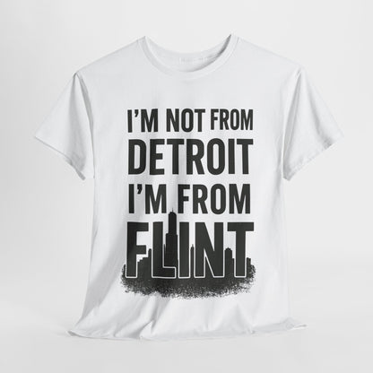 Detroit vs. Flint Tee - Unisex Heavy Cotton Shirt, Bold Graphic Tee, Michigan Pride Apparel, Casual Wear, Gift for Locals