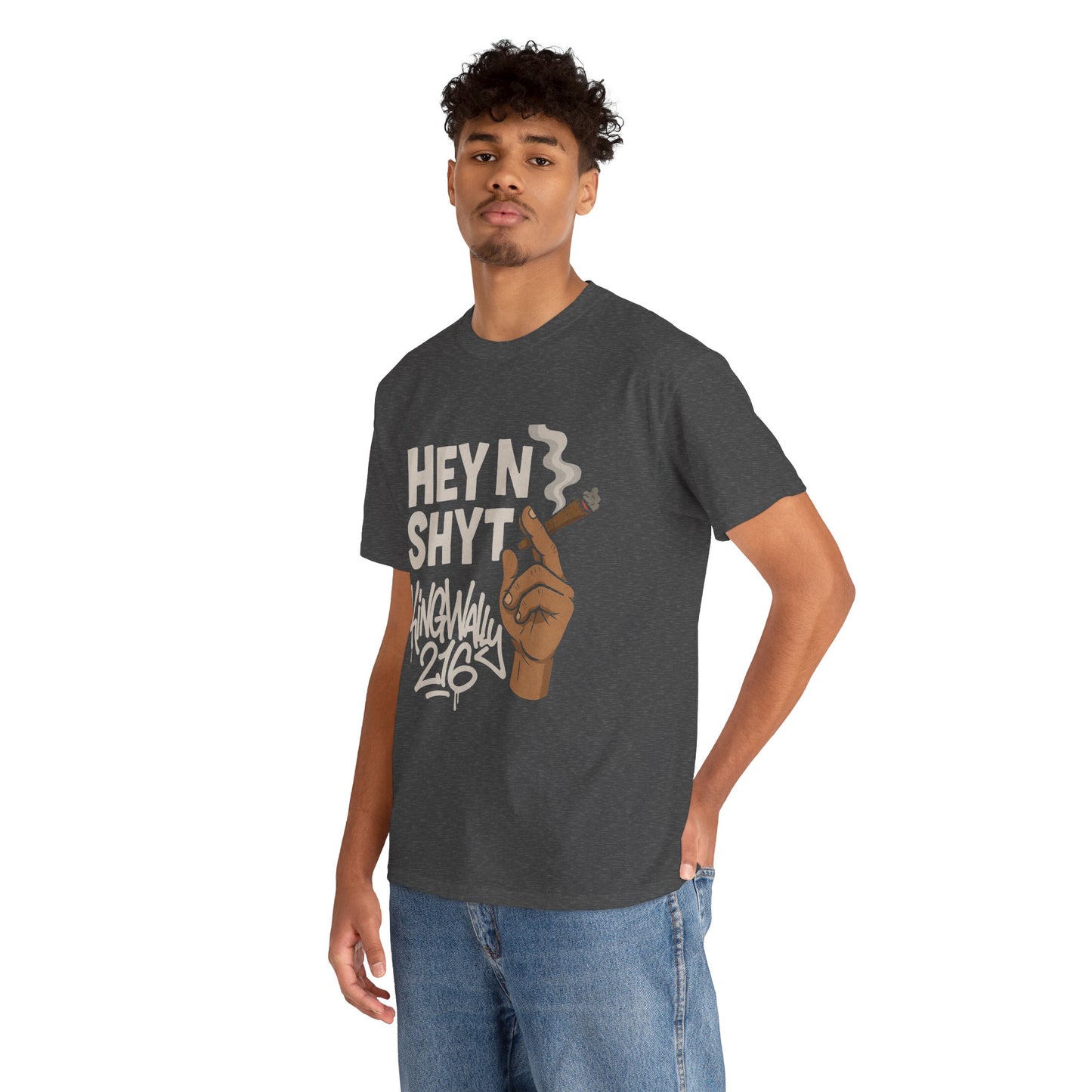 Unisex Heavy Cotton Tee with Hip Hop Design, Urban Style Shirt, Funny Graphic Tee, Music Lover Gift, Streetwear Fashion