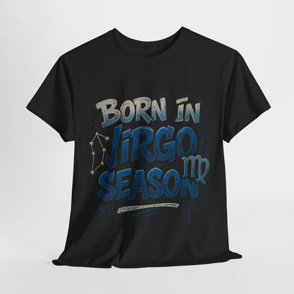 Virgo Season Unisex Heavy Cotton Tee - Astrology T-Shirt for Birthday Celebrations, Zodiac Lovers, Casual Wear, Gifts for Her, Gifts for Him