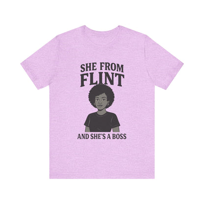 Flint Boss Tee, Inspirational Shirt, Gift for Women, Black History Month Apparel, Empowerment Top, Unisex Graphic Tee