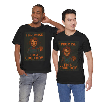 Halloween Chucky Tee, Unisex Short Sleeve Shirt, Horror Movie Apparel, Spooky Fashion, Creepy Graphic Tee