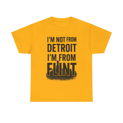 Detroit vs. Flint Tee - Unisex Heavy Cotton Shirt, Bold Graphic Tee, Michigan Pride Apparel, Casual Wear, Gift for Locals
