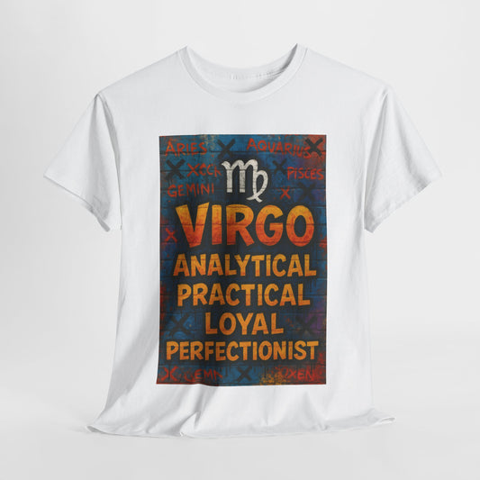 Virgo Sign Unisex Heavy Cotton Tee, Astrology Shirt, Zodiac Tee, Birthday Gift, Casual Wear, Astro Lover Apparel