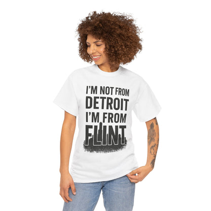Detroit vs. Flint Tee - Unisex Heavy Cotton Shirt, Bold Graphic Tee, Michigan Pride Apparel, Casual Wear, Gift for Locals