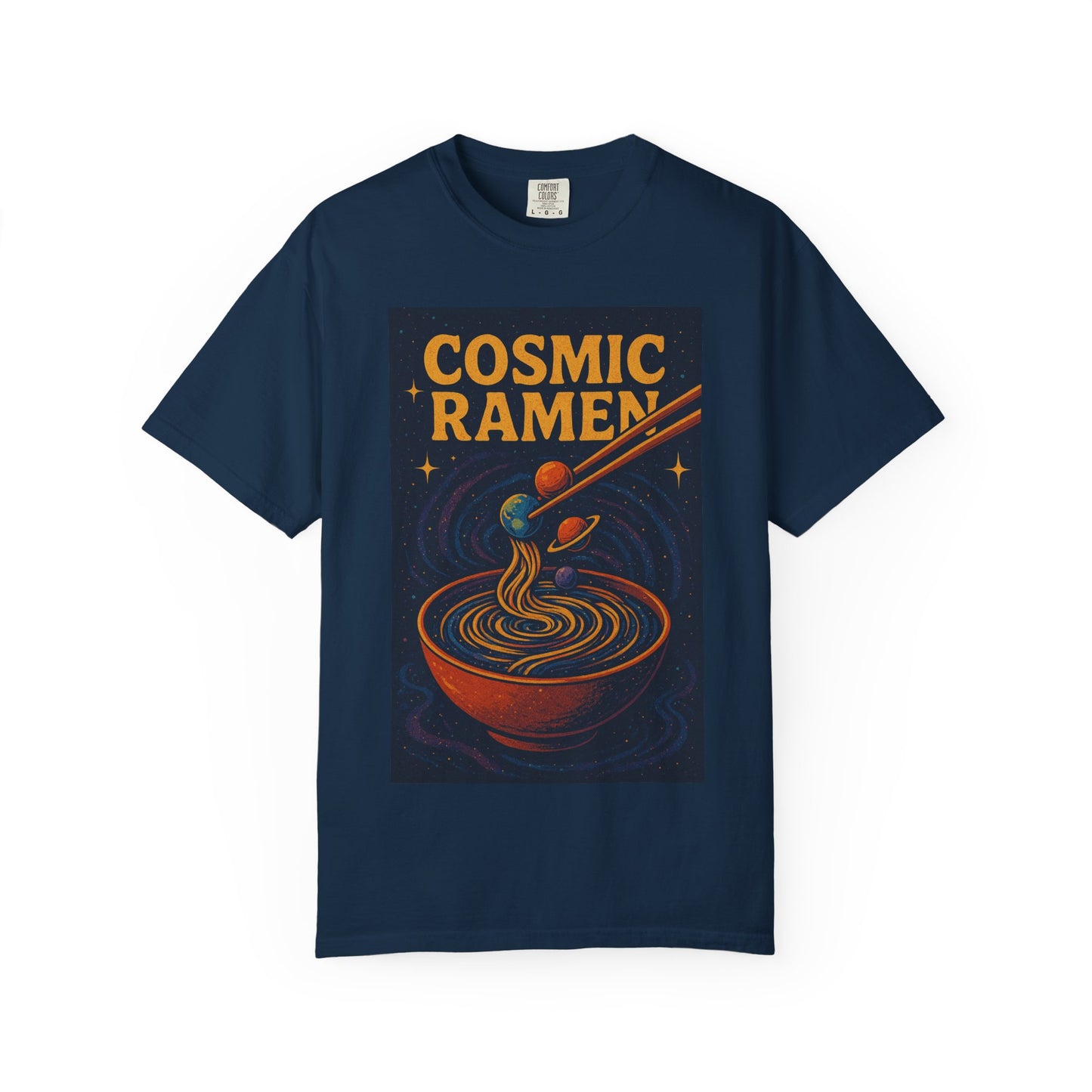 Cosmic Ramen T-Shirt, Unisex Graphic Tee for Food Lovers, Perfect Gift for Foodies, Casual Wear for Ramen Lovers
