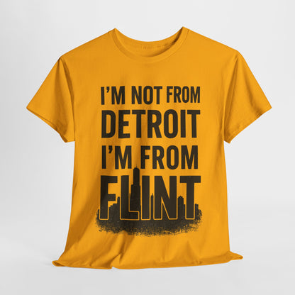 Detroit vs. Flint Tee - Unisex Heavy Cotton Shirt, Bold Graphic Tee, Michigan Pride Apparel, Casual Wear, Gift for Locals