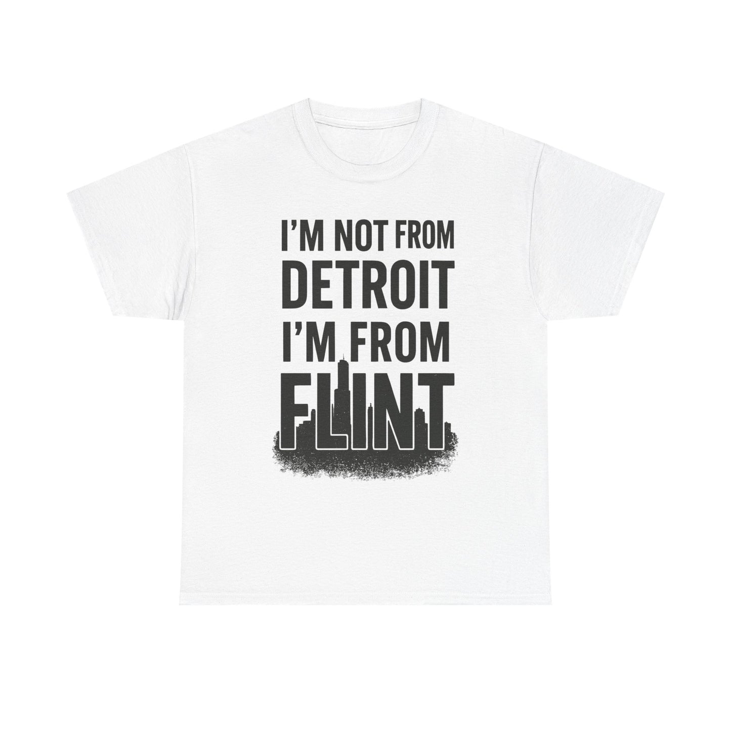 Detroit vs. Flint Tee - Unisex Heavy Cotton Shirt, Bold Graphic Tee, Michigan Pride Apparel, Casual Wear, Gift for Locals